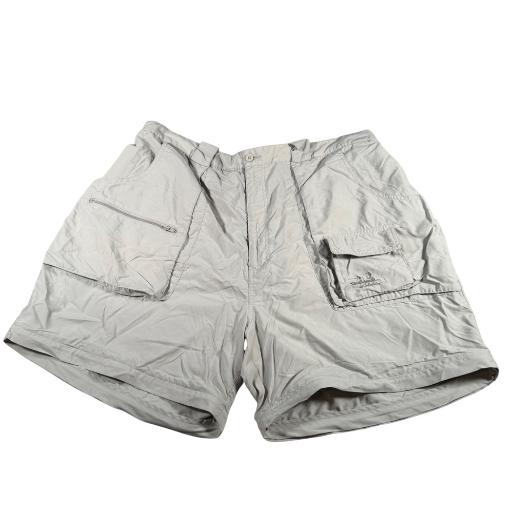 Cabelas Guidewear Fishing Shorts Mens 3XL (Waist 40) Tan Nylon Cargo Utility